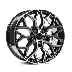 1AV ZX12T Alloy Wheel 18x8 5x108 ET40 Gloss Black & Polished 72.6 CB