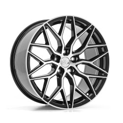1AV ZX12 Alloy Wheel 19x8.5 5x114.3 ET25 Gloss Black & Polished 72.6 CB