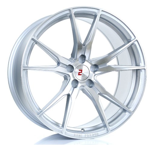 2FORGE ZF2 Alloy Wheel SILVER POLISHED FACE 20x10 5X127 76mm CB ET15 TO 45