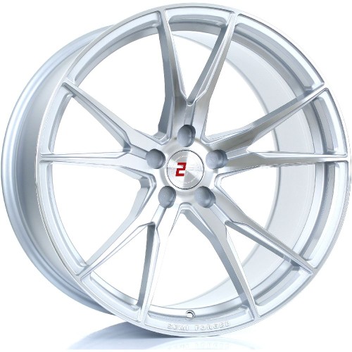 2FORGE ZF2 Alloy Wheel SILVER POLISHED FACE 20x10.5 5X127 76mm CB ET9 TO 45