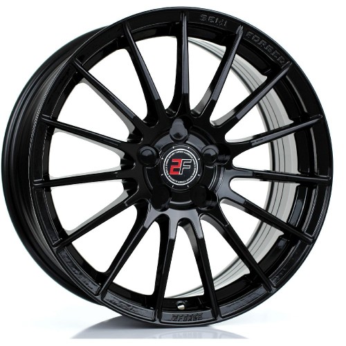 2FORGE ZF1 Alloy Wheel GLOSS BLACK 17x7.5 5X100 76mm CB ET10 TO 45