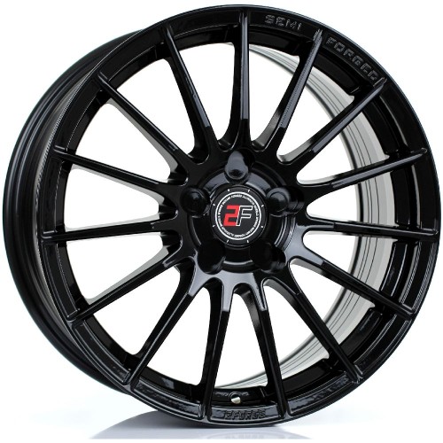 2FORGE ZF1 Alloy Wheel GLOSS BLACK 17x8 5X110 76mm CB ET10 TO 45