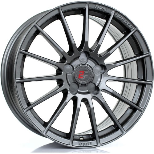 2FORGE ZF1 Alloy Wheel GLOSS GUNMETAL 17x8 5X110 76mm CB ET10 TO 45