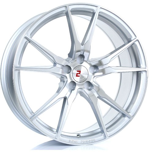 2FORGE ZF2 Alloy Wheel SILVER POLISHED FACE 20x9 5X110 76mm CB ET15 TO 45