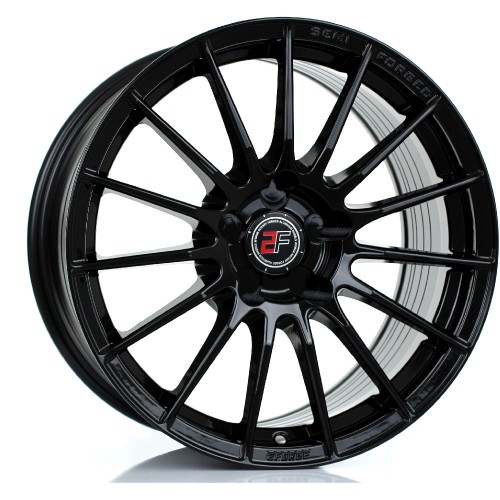 2FORGE ZF1 Alloy Wheel GLOSS BLACK 17x9 5X110 76mm CB ET10 TO 45