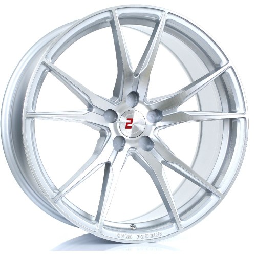 2FORGE ZF2 Alloy Wheel SILVER POLISHED FACE 20x9.5 5X110 76mm CB ET9 TO 45