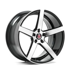 AXE EX18 Alloy Wheel 18x8 5x112 ET40 Gloss Black & Polished 72.6 CB AXE EX18 Alloy Wheel 18x8 5x112 ET40 Gloss Black & Polished 72.6 CB