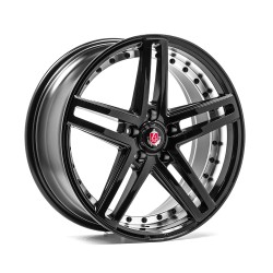 AXE EX20 Alloy Wheel 19x8.5 5x108 ET40 Gloss Black Face & Polished Barrel 74.1 CB