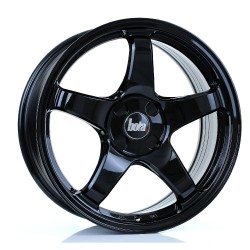 BOLA B2R Alloy Wheel GLOSS BLACK 17x7.5 4X100 76mm CB ET40 TO 45