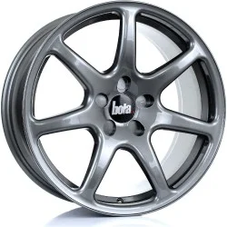 BOLA B7 Alloy Wheel GLOSS GUNMETAL 18x8.5 5X115 76mm CB ET25 TO 45