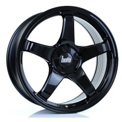 BOLA B2R Alloy Wheel GLOSS BLACK 18x8.5 5X100 76mm CB ET30 TO 45