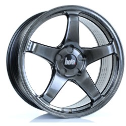 BOLA B2R Alloy Wheel HYPER BLACK 18x8.5 5X100 76mm CB ET30 TO 45