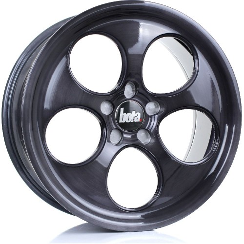 BOLA B5 Alloy Wheel BLACK BRUSHED POLISHED FACE 18x8.5 5X127 76mm CB ET40 TO 45