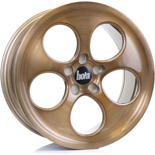 BOLA B5 Alloy Wheel BRONZE BRUSHED POLISHED FACE 18x8.5 5X120.65 76mm CB ET40 TO 45