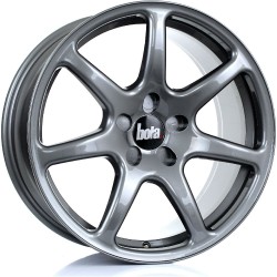 BOLA B7 Alloy Wheel GLOSS GUNMETAL 18x8.5 5X120.65 76mm CB ET42 TO 45