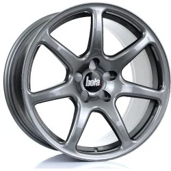 BOLA B7 Alloy Wheel GLOSS GUNMETAL 18x9.5 5X100 76mm CB ET25 TO 45