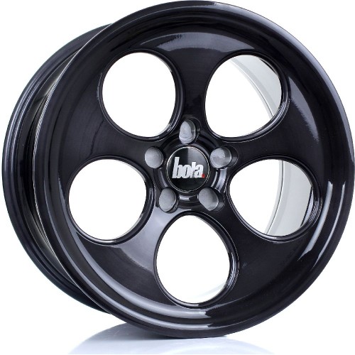 BOLA B5 Alloy Wheel BLACK BRUSHED POLISHED FACE 18x9.5 5X100 76mm CB ET40 TO 45