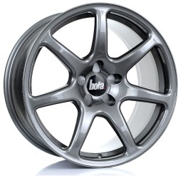 BOLA B7 Alloy Wheel GLOSS GUNMETAL 18x9.5 5X120.65 76mm CB ET43 TO 45