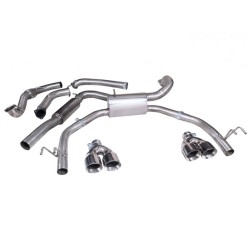 Cobra Cat Back Exhaust System Resonated Honda Civic Type R Fk2 15+
