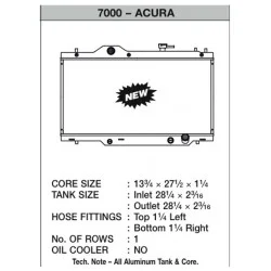 Csf Alloy Aluminium Radiator 02-06 Honda Integra Dc5 Type R K20a