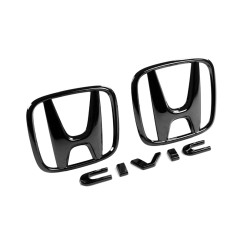Genuine Honda Jdm Black Chrome Badge Set Civic Sport 1.5t 16+