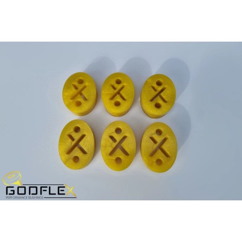 Ford Focus MK2 ST & RS (2005-2010) Exhaust Mount Hanger Bushes Uprated Rigid Poly Ford Focus MK2 ST & RS (2005-2010) Exhaust Mount Hanger Bushes Uprated Rigid Poly