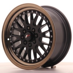 Japan Racing JR10 Alloy Wheel 15x7 - 4x108 / 4x100 - ET30 - Matt Black Bronze Lip