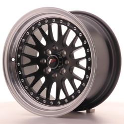 Japan Racing JR10 Alloy Wheel 15x8 - 4x100 / 4x108 - ET20 - Black / Machined Lip