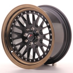 Japan Racing JR10 Alloy Wheel 15x8 - 4x108 / 4x100 - ET20 - Matt Black Bronze Lip