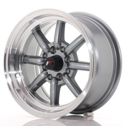 Japan Racing JR19 Alloy Wheel 14x7 - 4x100 / 4x114.3 - ET0 - Gun Metal