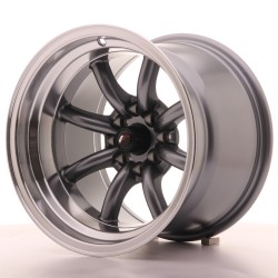 Japan Racing JR19 Alloy Wheel 15x10.5 - 4x100 / 4x114.3 - ET-32 - Gun Metal