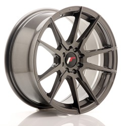 Japan Racing JR21 Alloy Wheel 17x8 - 4x100 / 4x108 - ET25 - Hyper Grey Japan Racing JR21 Alloy Wheel 17x8 - 4x100 / 4x108 - ET25 - Hyper Grey