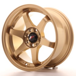 Japan Racing JR3 Alloy Wheel 15x8 - 4x100 / 4x114.3 - ET25 - Gold