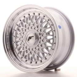 Japan Racing JR9 Alloy Wheel 15x7 - 4x100 / 4x108 - ET20 - Silver + Silver Bolts