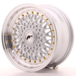 Japan Racing JR9 Alloy Wheel 15x7 - 4x108 / 4x100 - ET20 - Silver + Gold Bolts