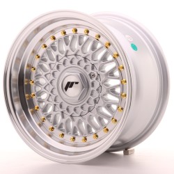 Japan Racing JR9 Alloy Wheel 15x8 - 4x108 / 4x100 - ET20 - Silver + Gold Bolts Japan Racing JR9 Alloy Wheel 15x8 - 4x108 / 4x100 - ET20 - Silver + Gold Bolts