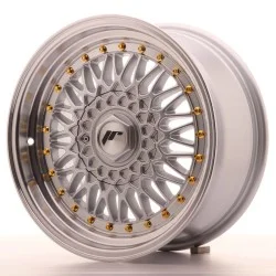 Japan Racing JR9 Alloy Wheel 16x7.5 - 4x108 / 4x100 - ET25 - Silver + Gold Bolts