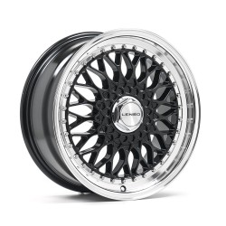 LENSO BSX Alloy Wheel 15x7 4x100 ET20 Gloss Black & Polished 73.1 CB