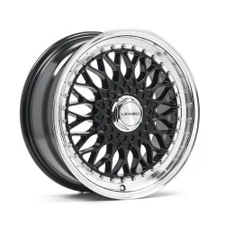 LENSO BSX Alloy Wheel 17x7.5 4x108 ET25 Gloss Black & Polished 72.6 CB