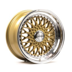 LENSO BSX Alloy Wheel 17x7.5 5x110 ET22 Gloss Gold & Polished 72.6 CB