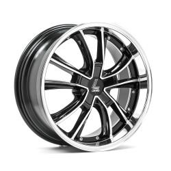 LENSO ES7 Alloy Wheel 18x7.5 5x105 ET45 Gloss Black & Polished 73.1 CB