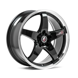 LENSO D1R Alloy Wheel 18x8 5x108 ET45 Gloss Black & Polished 73.1 CB