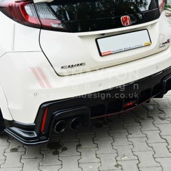 Maxton Design Rear Side Splitters Honda Civic Type R Fk2 15+