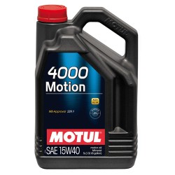 Motul 4000 Motion 15w40 Mineral Engine Oil 5 Litres No Filter