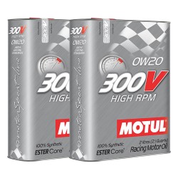 Motul 300v High Rpm 0w20 Synthetic Engine Oil 2 X 2 Litre Bottles No Filter