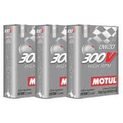 Motul 300v High Rpm 0w20 Synthetic Engine Oil 3 X 2 Litre Bottles No Filter