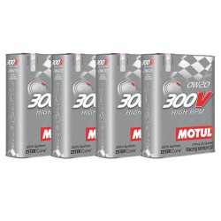 Motul 300v High Rpm 0w20 Synthetic Engine Oil 4 X 2 Litre Bottles No Filter