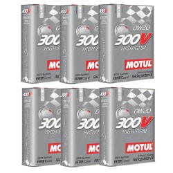 Motul 300v High Rpm 0w20 Synthetic Engine Oil 6 X 2 Litre Bottles No Filter