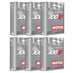 Motul 300v Chrono 10w40 Synthetic Engine Oil 6 X 2 Litre Bottles No Filter