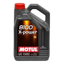 Motul 8100 X-power 10w60 Synthetic Engine Oil 5 Litre Bottle No Filter
